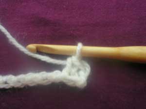 Double Crochet how to step 3 Double Crochet how to step 3