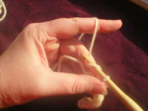 Holding the yarn