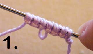 Beaded crotat step 1