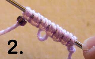 Beaded crotat step 2