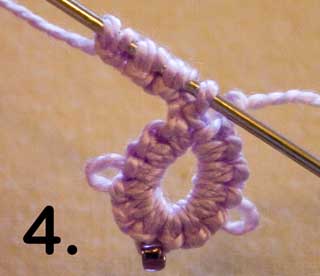 Beaded crotat step 4