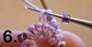 Beaded crotat step 6