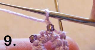 Beaded crotat step 9