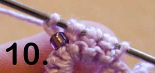 Beaded crotat step 10
