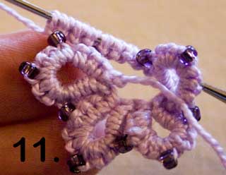 Beaded crotat step 11