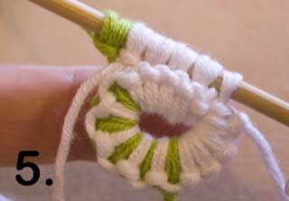 Multi coloured crotat step 5
