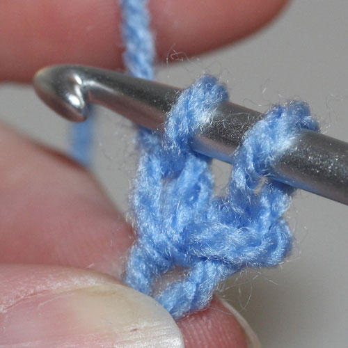 Foundation Double Crochet step 4 Foundation Double Crochet step 4