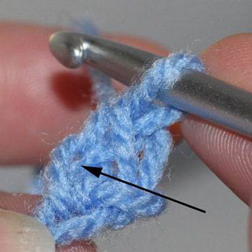 Foundation Double Crochet step 6a