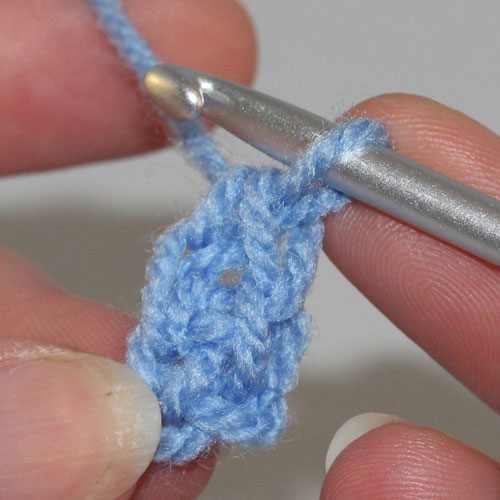 Foundation Double Crochet step 9 Foundation Double Crochet step 9